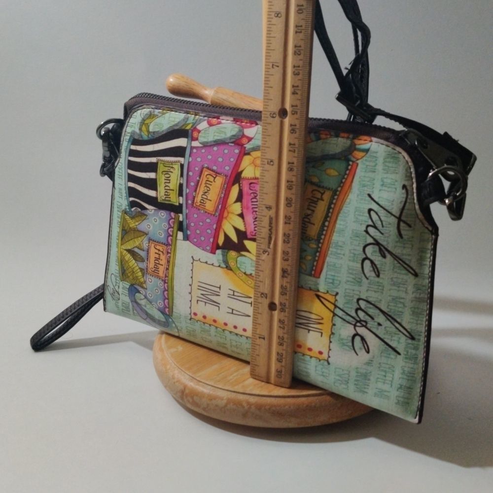 Afternoon High Tea "Take Life One Cup At A Time" Crossbody bag - Picture 3 of 11